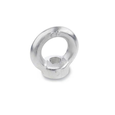 J.W. WINCO Round Eye Nut, M20 Thread Size, Steel 20NG49